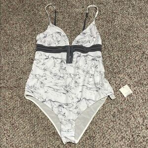 Topshop marble Print One-Piece bodysuit/undergarmet